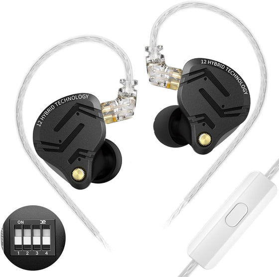 Écouteurs KZ ZS12 Pro X Avec Micro — 6 Drivers, Interrupteurs D'Accord
