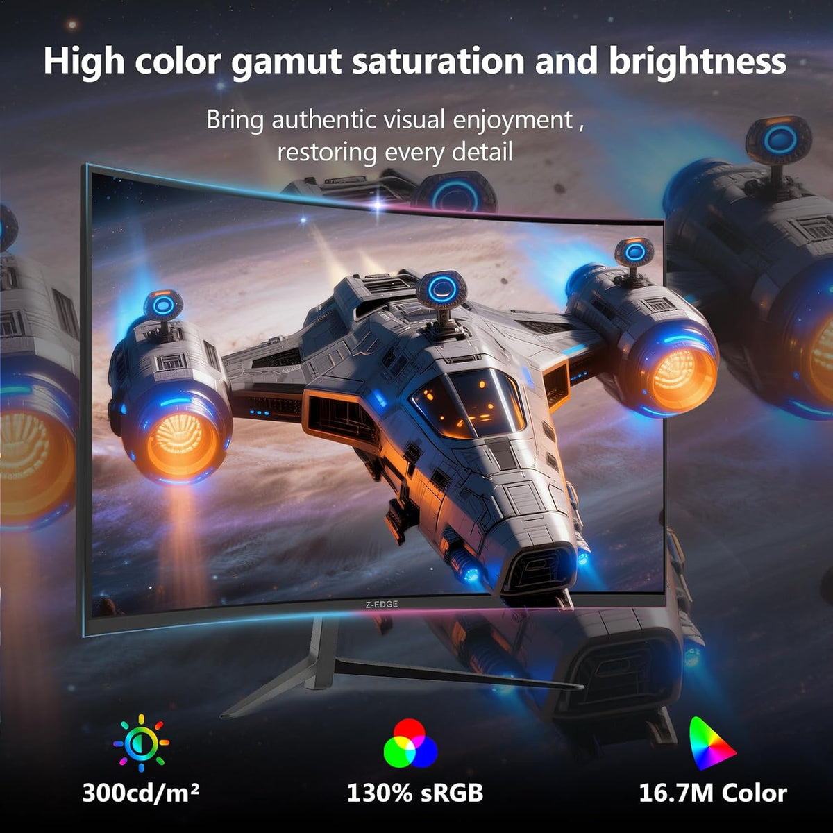 Écran Z-Edge UG27Q Incurvé 27 Po — QHD 1440P, 165 Hz