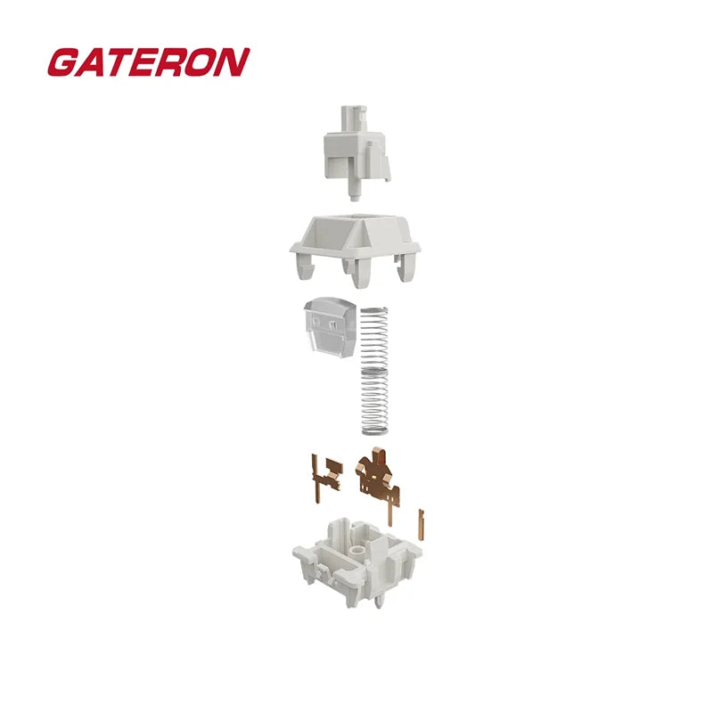 Gateron Smoothie Switch Linear Pre Lubed 5 Pin POM Dual Spring with Light Guide Pole DIY for Mechanical Keyboard Switches