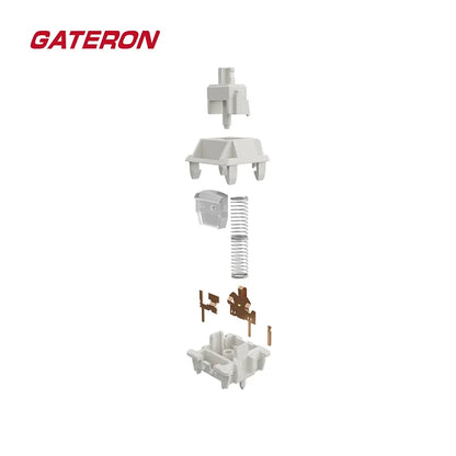 Gateron Smoothie Switch Linear Pre Lubed 5 Pin POM Dual Spring with Light Guide Pole DIY for Mechanical Keyboard Switches