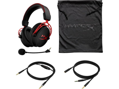 Experience Unmatched Gaming Sound with the HyperX Cloud Alpha Wired Over-Ear Headset in Bold Red