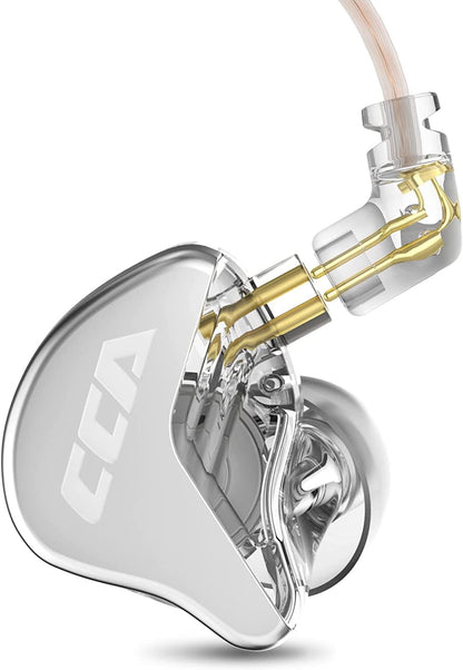 Écouteurs CCA CRA blancs, moniteurs intra, câble détachable
