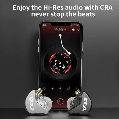 Écouteurs CCA CRA Blancs — Moniteurs Intra, Câble Détachable