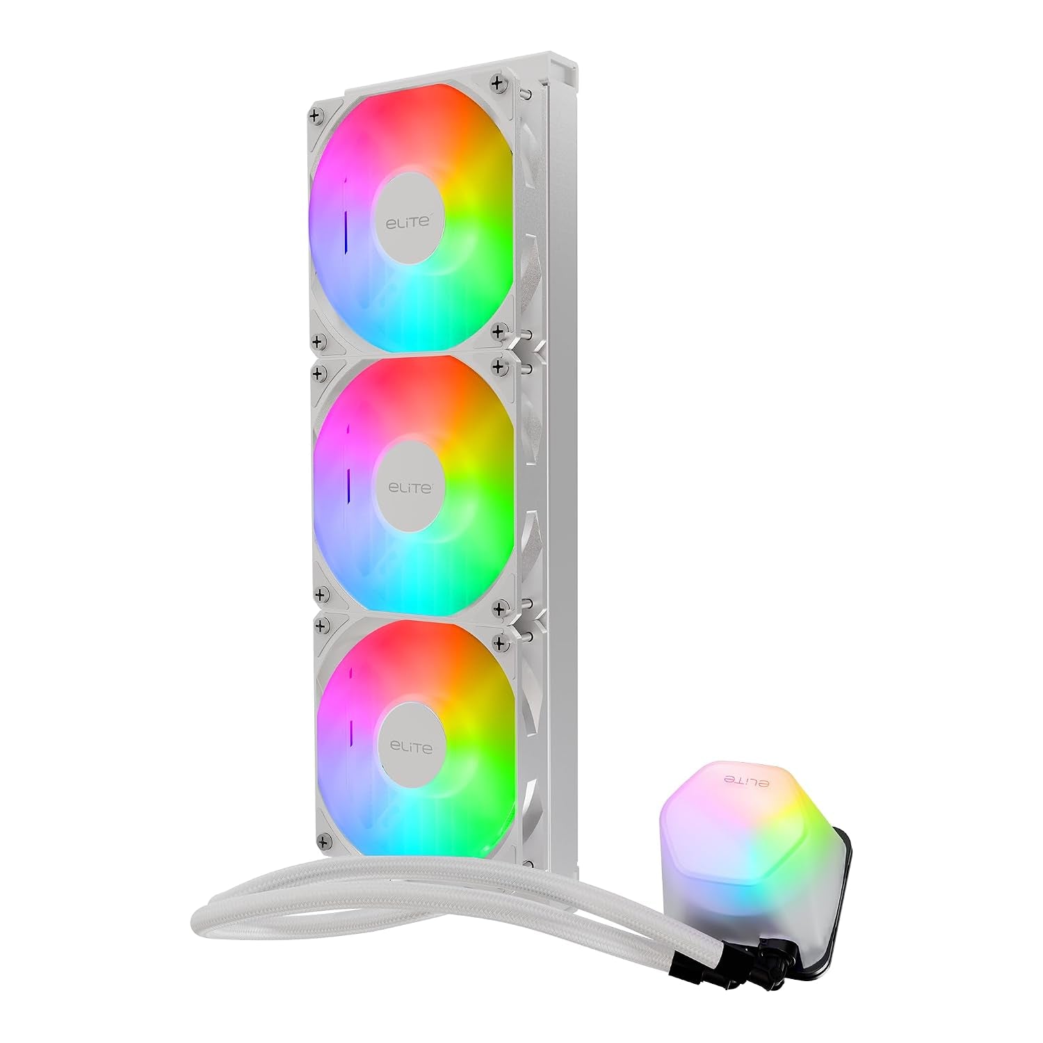 Refroidisseur Cooler Master Elite Liquid 360 Blanc — AIO ARGB