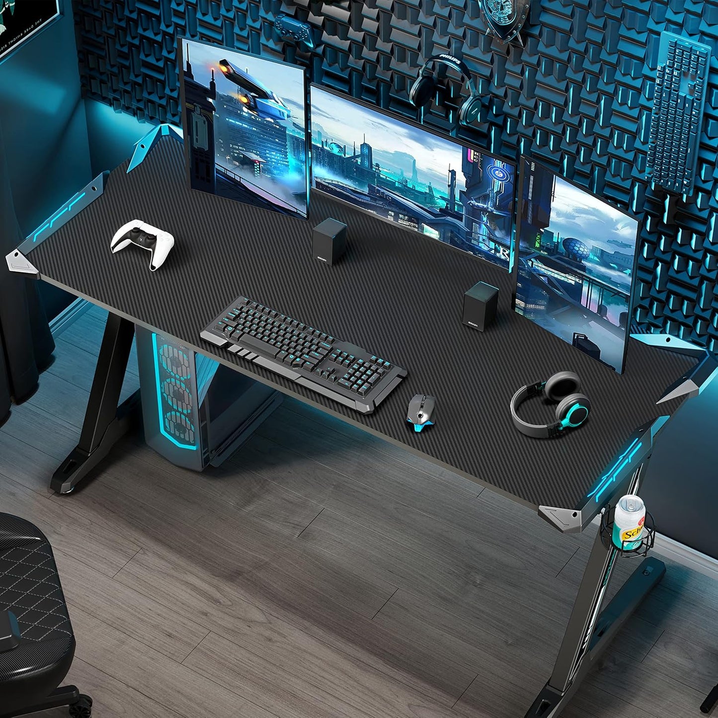 Bureau Gaming  — LED RGB, Design Pro