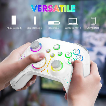 Manette Sans Fil LED Pour Xbox Series X|S — Turbo, Macro, Blanc