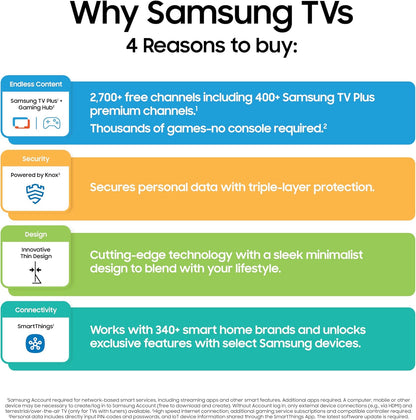 Samsung 70-Inch Class Crystal UHD U8000F 4K Smart TV (2025 Model) Endless Free Content, Processor, Metalstream Design, Knox Security, Alexa Built-In