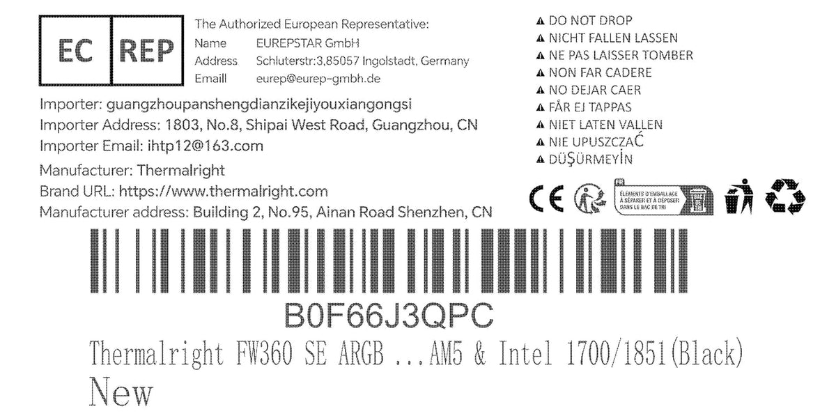 Refroidisseur Thermalright FW360 SE — AIO 360 Mm Avec Écran LCD 2 Po