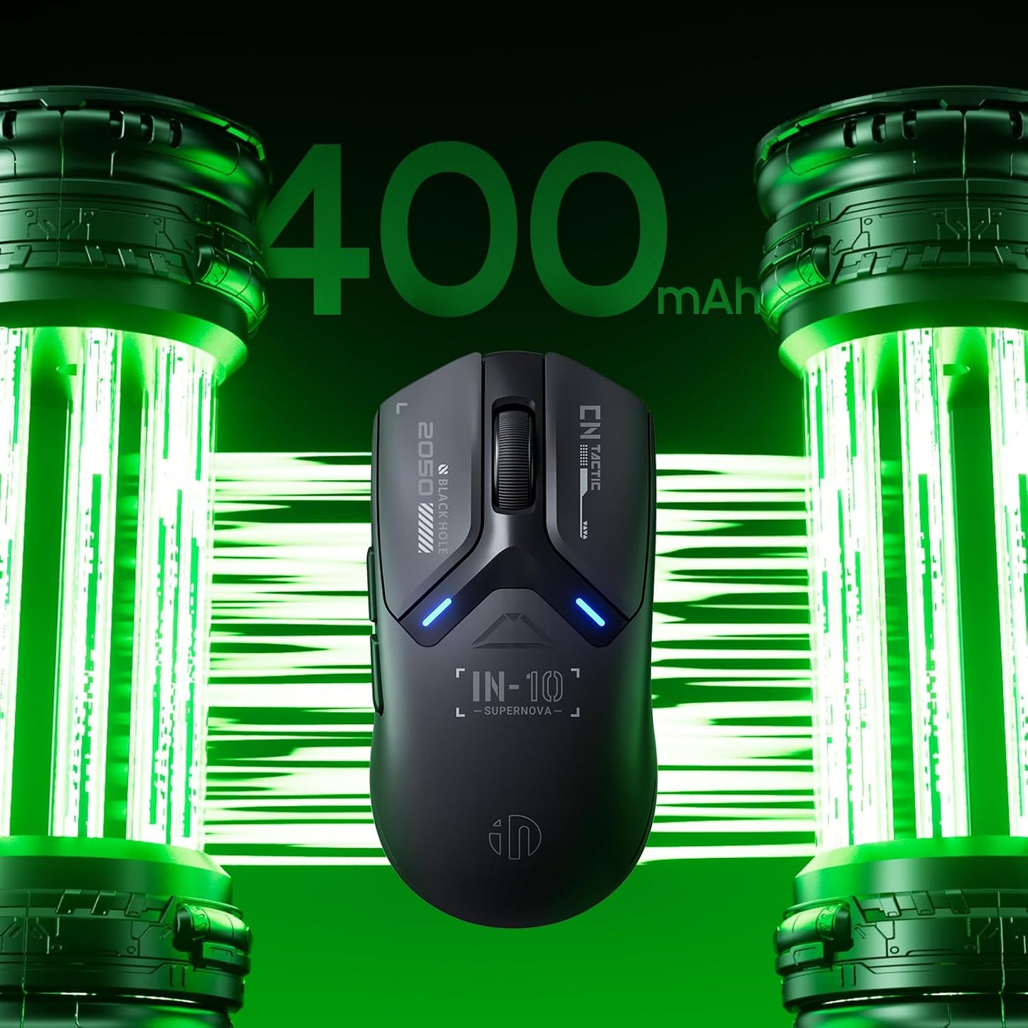 Souris Gaming  IN10P Sans Fil — Ultra-Légère, Tri-Mode