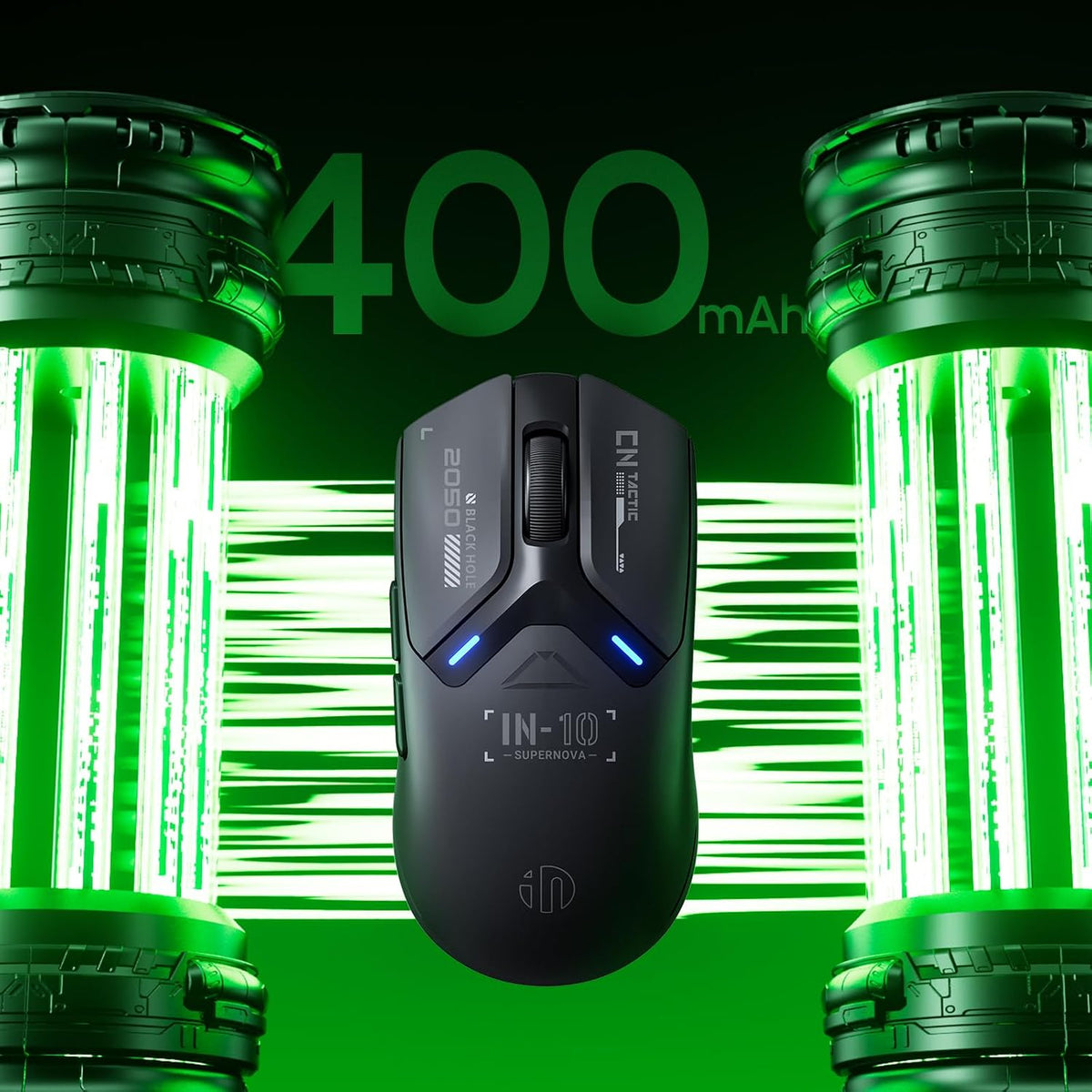Souris Gaming  IN10P Sans Fil — Ultra-Légère, Tri-Mode