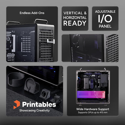Boîtier Cooler Master QUBE 540 — ATX, Flux D'Air Maximal, Verre Trempé