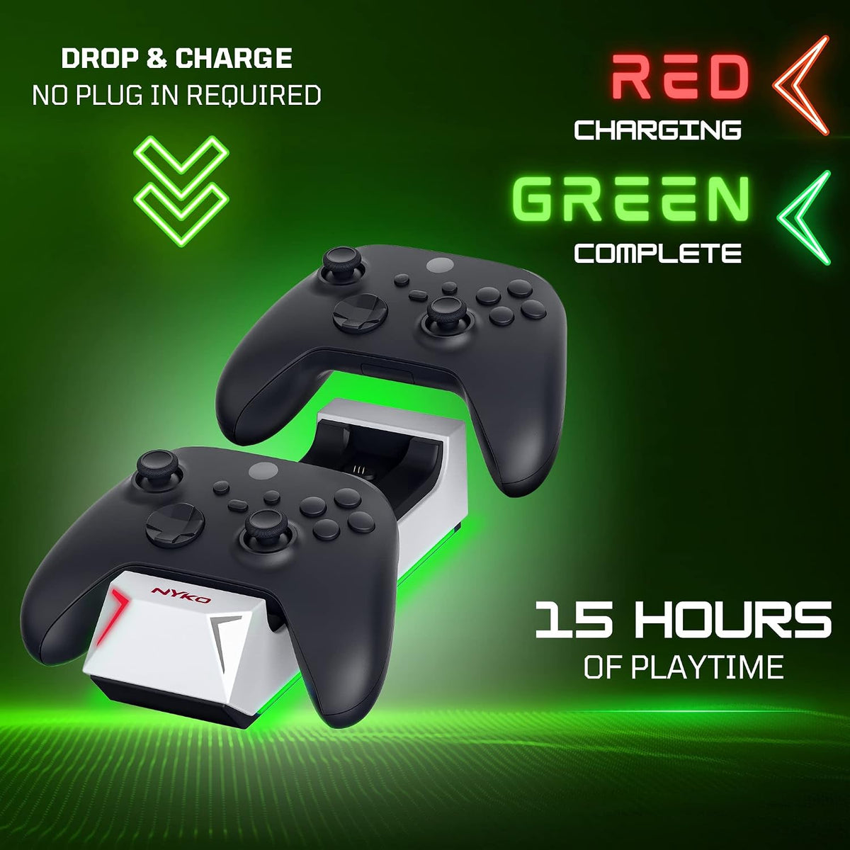 Station De Charge  Xbox Series X|S — 2 Manettes + Piles Rechargeables