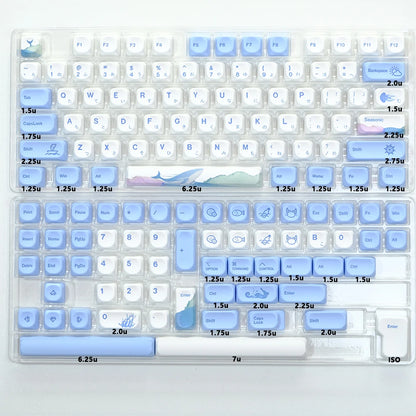 Kbdiy KOA Keycaps GMK Soymilk 140 Keys PBT Keycap Similar MOA Japanese Korean Russian Keycap 7U MAC ISO for Mechanical Keyboard