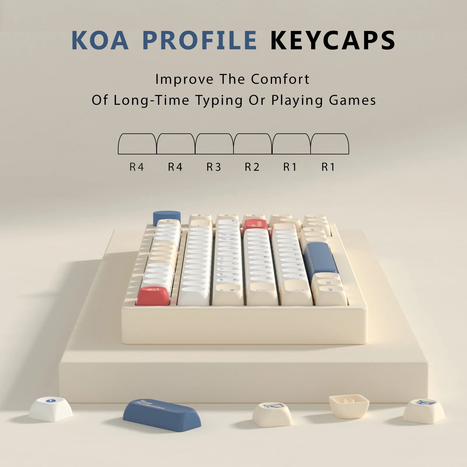 Kbdiy KOA Keycaps GMK Soymilk 140 Keys PBT Keycap Similar MOA Japanese Korean Russian Keycap 7U MAC ISO for Mechanical Keyboard