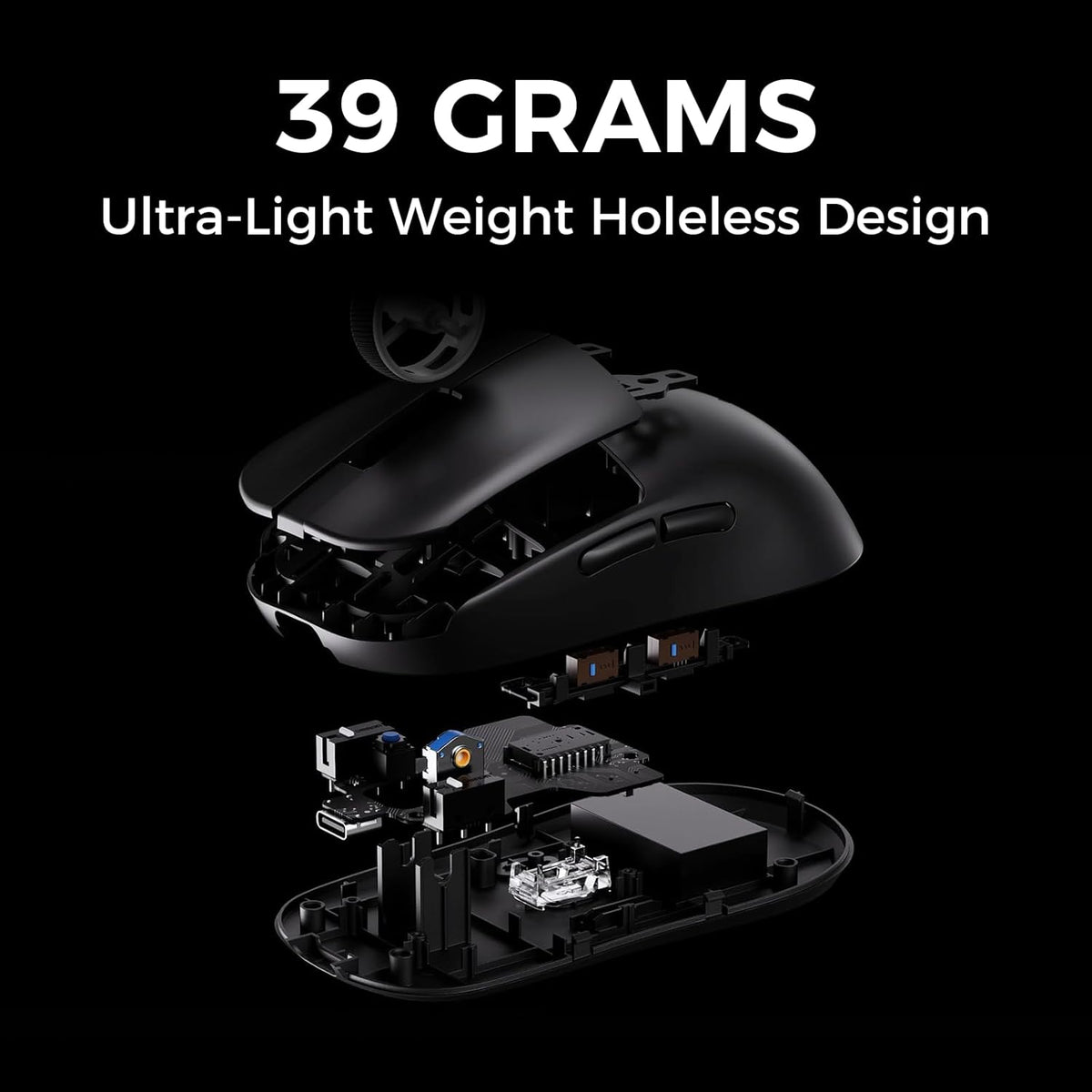 Souris Gaming  L7 Pro Blanche — 26000 DPI, 39 G Ultra-Légère, 8K Hz