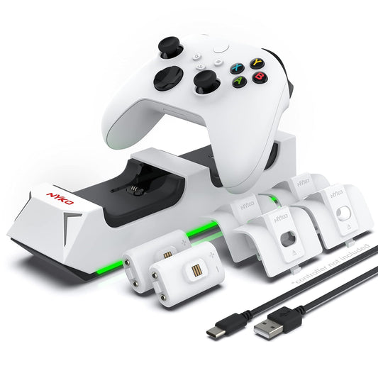 Station de charge Nyko Xbox Series X|S, 2 manettes + piles rechargeables