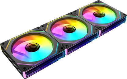 Open Frame Unique Gaming PC Case, Creative Irregular Shape, Thick Metal Frame, 7 PWM ARGB Fans, Max Airflow ATX/MATX Gaming Computer,C570 (Red)