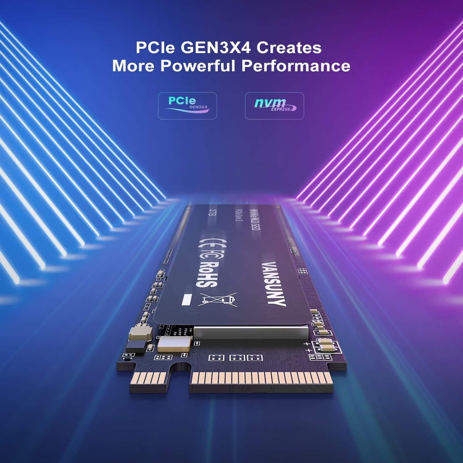 SSD  1 to Nvme M.2 — Pcie 3.0, Jusqu'À 3400 Mo/S
