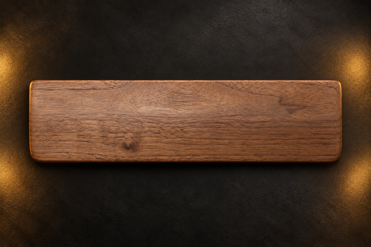 Repose-poignets pour clavier en noyer — 30 cm