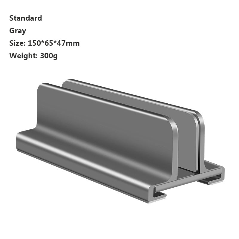 Support vertical pour ordinateur portable en aluminium — Gris