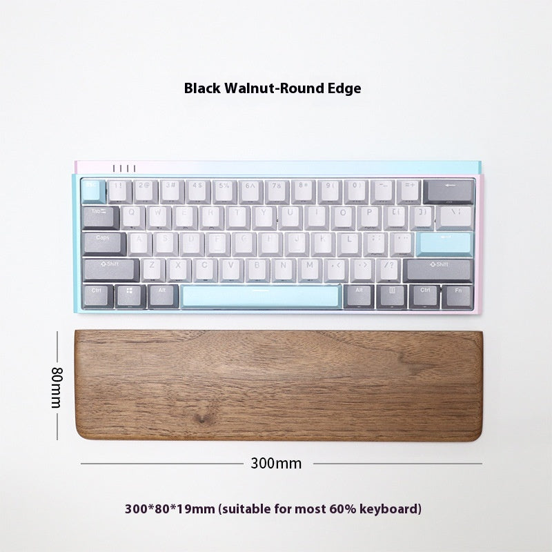 Repose-poignets pour clavier en noyer — 30 cm