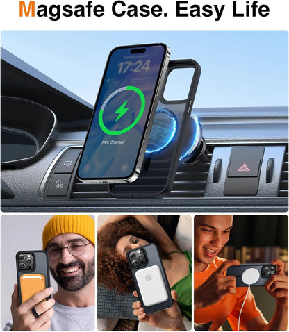 Coque givrée MagSafe pour iPhone en marine