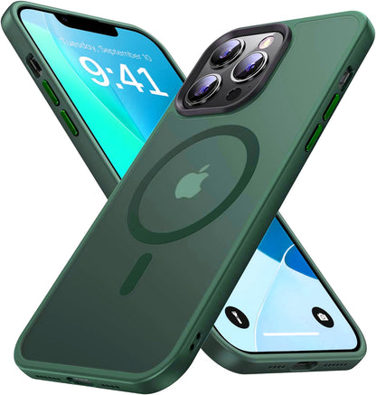 Coque givrée MagSafe pour iPhone, boutons cliquables