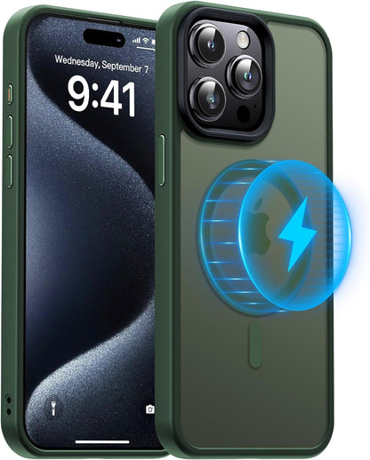 Coque givrée MagSafe pour iPhone, profil mince