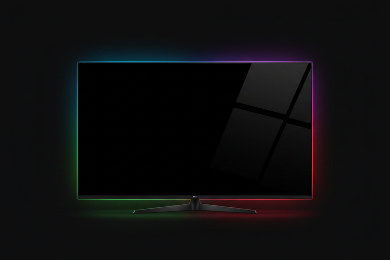TV 4K style gaming fond noir